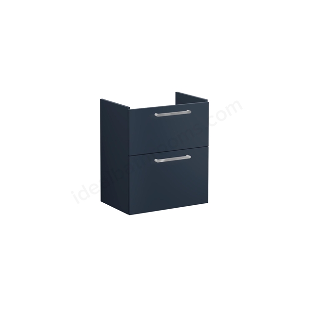 VitrA Root 2 Drawer 600mm Compact Washbasin Unit - Matt Dark Blue