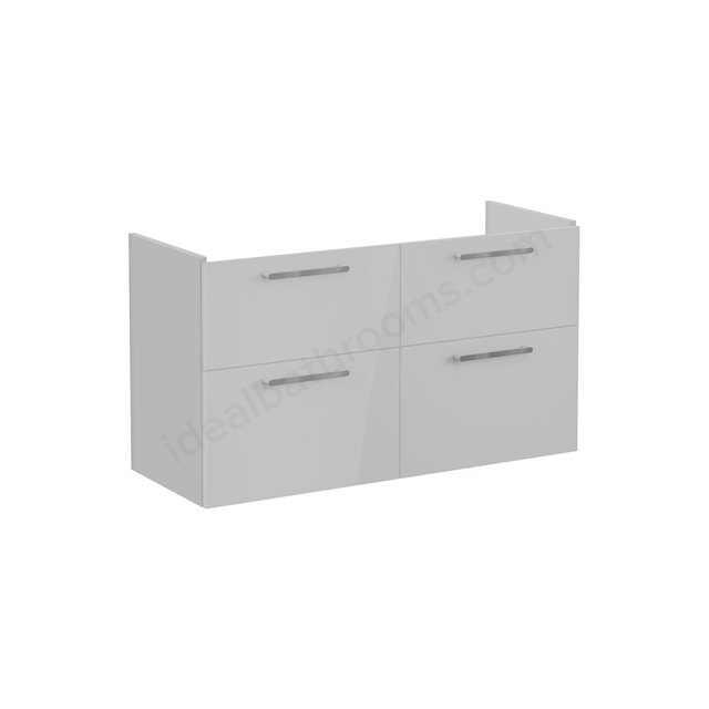 VitrA Root 4 Drawer 800mm Washbasin Unit - High Gloss Pearl Grey