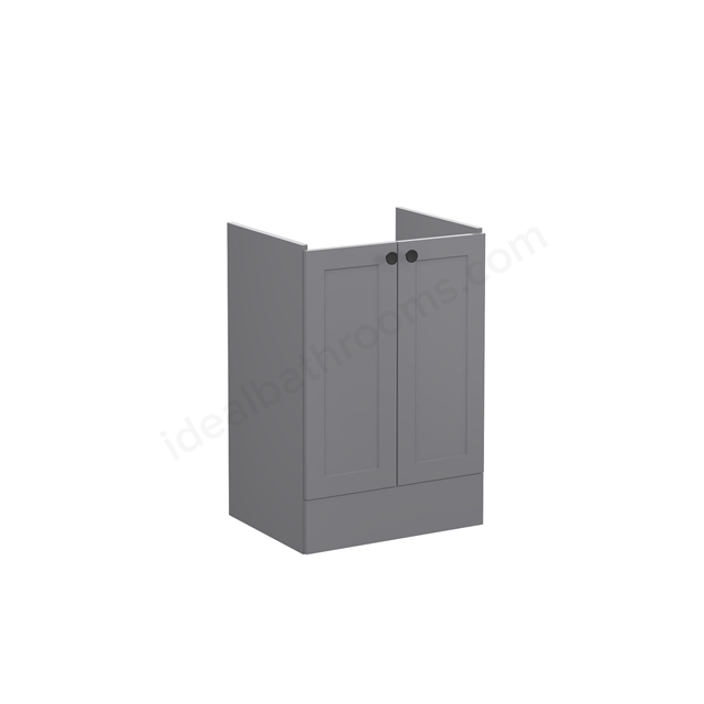 VitrA Root Classic 2 Door 600mm Floor Standing Washbasin Unit - Matt Grey