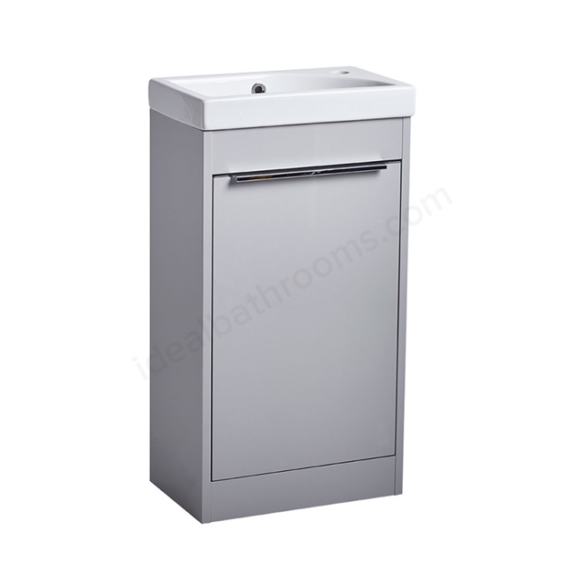 Tavistock Sequence 450mm Vanity Unit; 1 Door - Gloss Light Grey