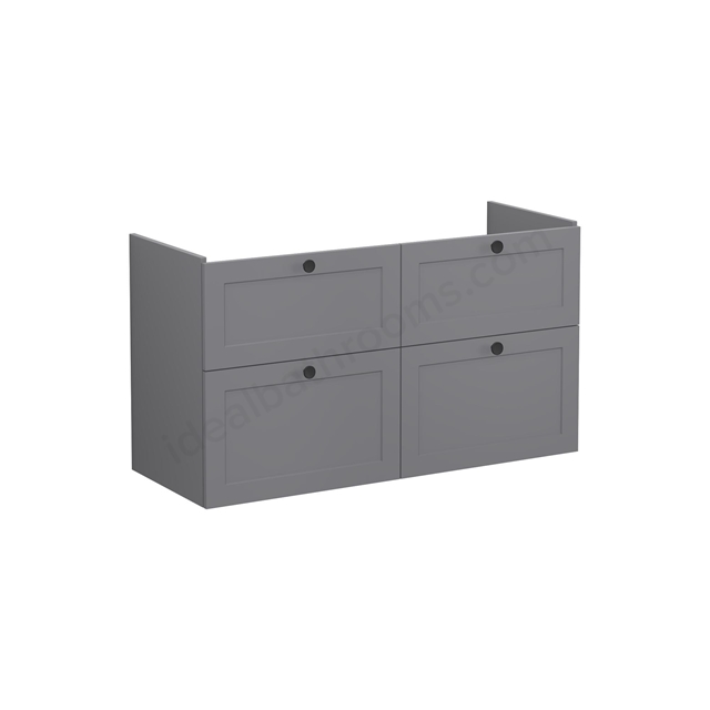 VitrA Root Classic 4 Drawer 1200mm Washbasin Unit - Matt Grey