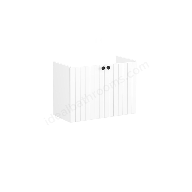 VitrA Root Groove 2 Door 800mm Compact Washbasin Unit - Matt White