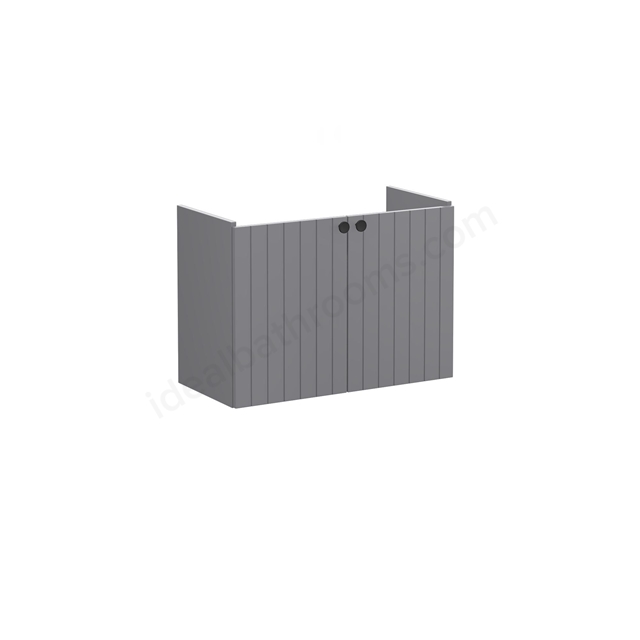 VitrA Root Groove 2 Door 800mm Compact Washbasin Unit - Matt Grey