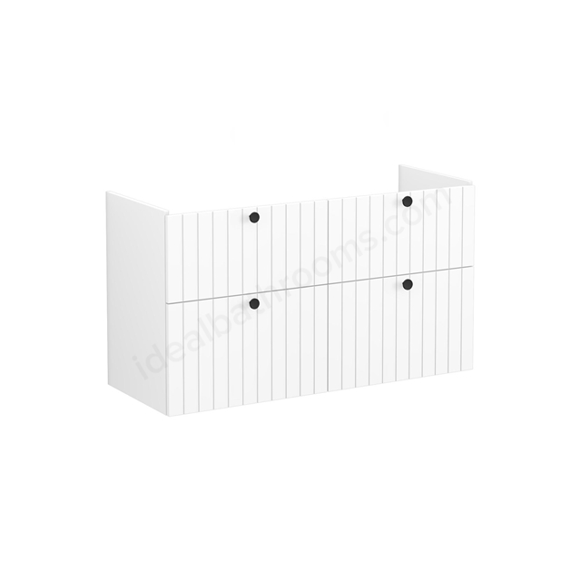 VitrA Root Groove 4 Drawer 1200mm Washbasin Unit - Matt White