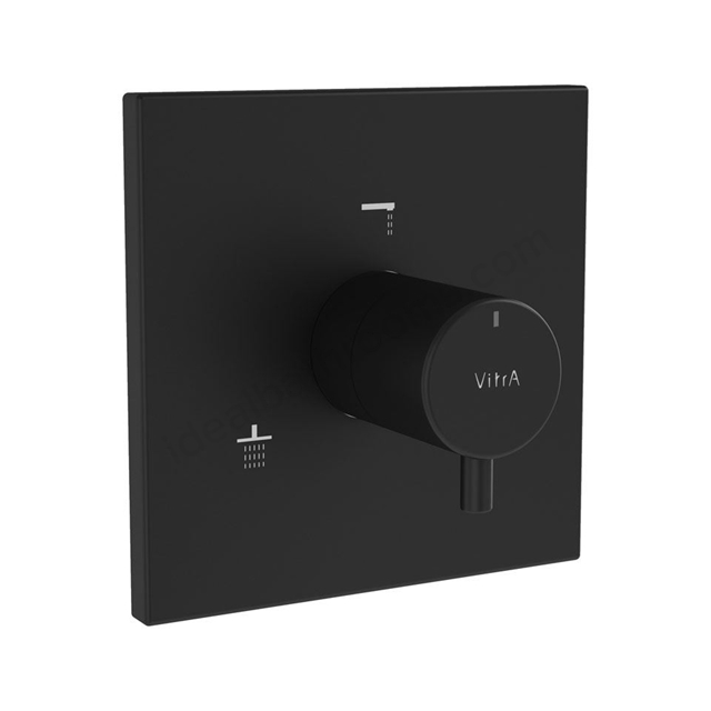 VitrA Root Square Built-In 3 Way Diverter - Matt Black