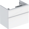 Geberit iCon Washbasin Cabinet 2 Drawer 750mm  White Gloss Body/White Matt Handle