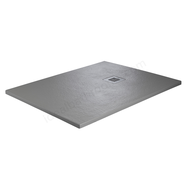 Just Trays Natural Stone 1600mm x 1000mm Shower Tray - Malham Grey