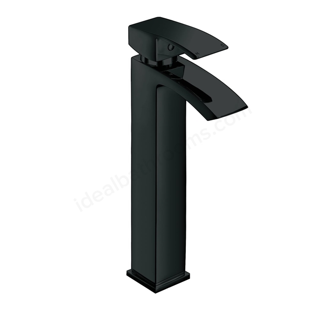 Scudo Descent Deck Mounted 1 Handle Basin Mixer - Matt Black