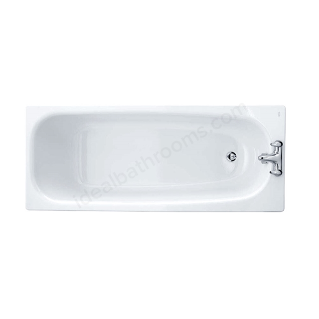 Twyford NEPTUNE 1700x700mm Rectangular Bath; No Grips; Anti Slip; 0 Tap holes; White