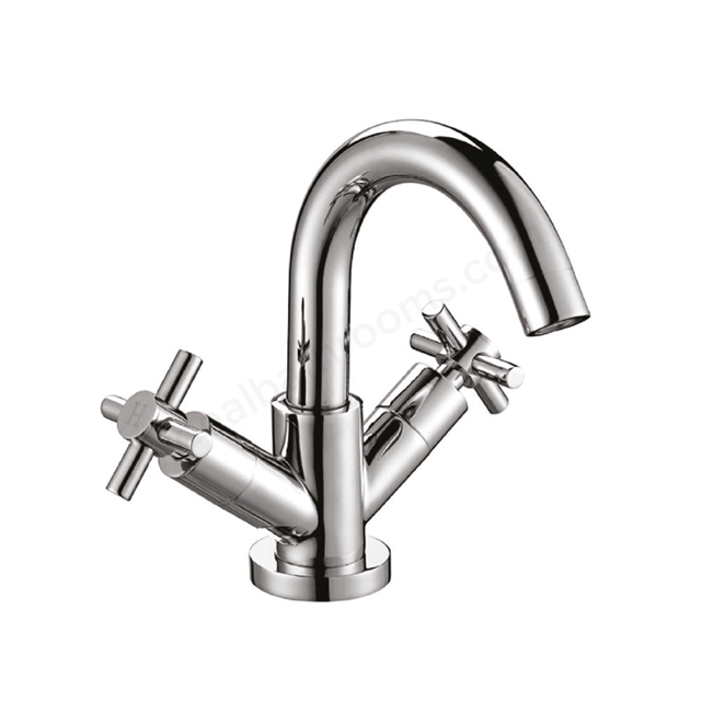 Scudo Kross Deck Mounted 1 Handle Basin Mixer w/ Waste - Chrome