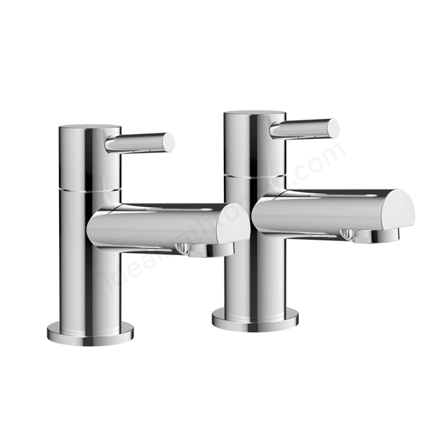 Scudo Premier Deck Mounted 2 Handle Basin Mixer - Chrome