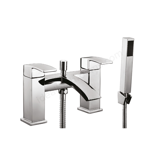 Scudo Descent 2 Tap Hole Deck Mounted Bath Shower Filler - Chrome