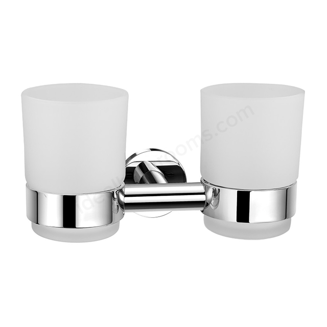 Scudo Delta Wall Mounted Double Tumbler - Chrome