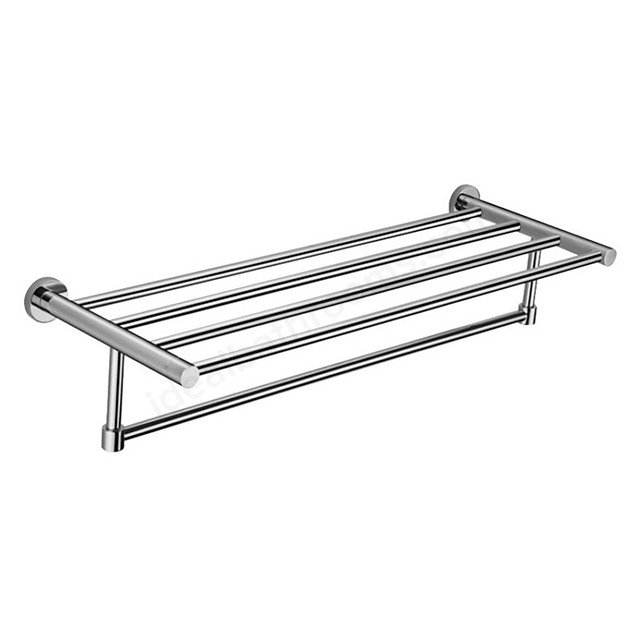 Scudo Delta Wall Mounted Bath Towel Shelf - Chrome