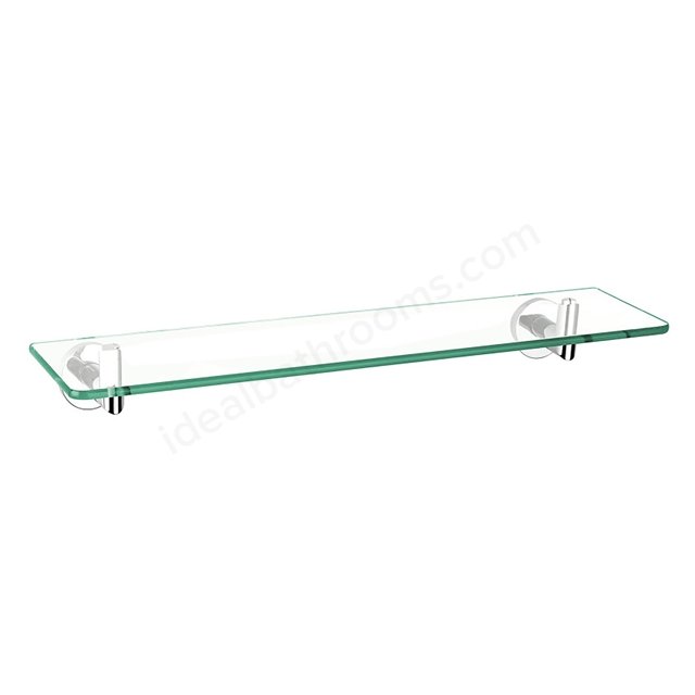 Scudo Delta Wall Mounted Glass Shelf - Chrome