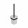 Scudo Mono Wall Mounted Toilet Brush Set - Matt Black