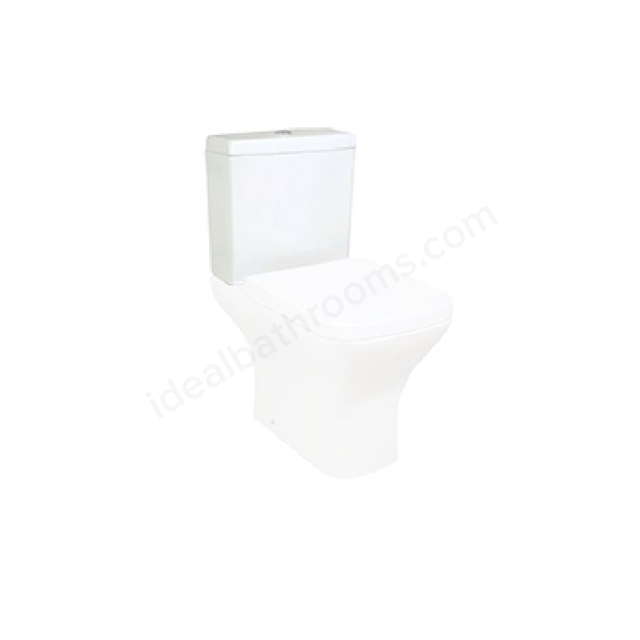 Scudo Porto 400mm x 370mm x 145mm Close Couple Cistern  - White