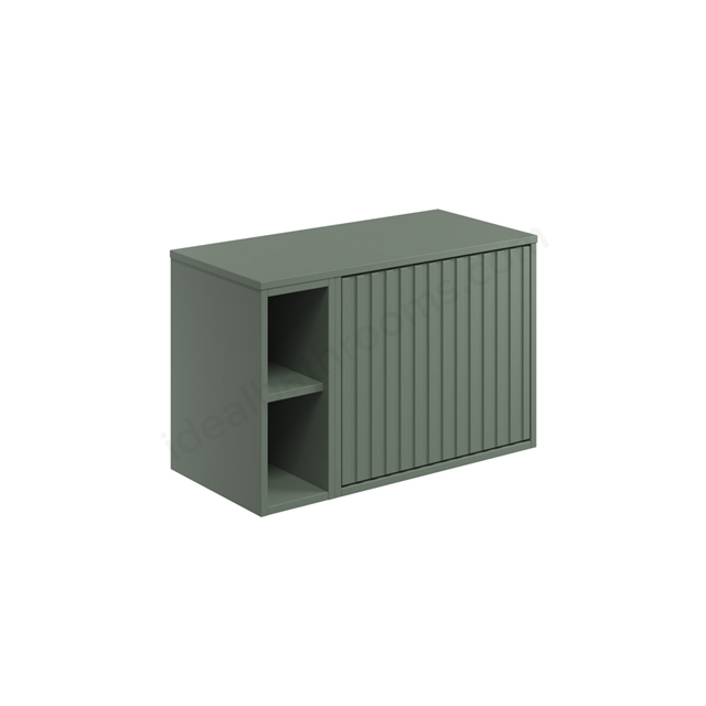 Scudo Alfie 200mm x 500mm x 389mm Wall Mounted Side Storage Unit - Reed Green