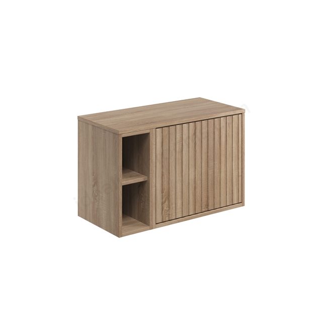 Scudo Alfie 200mm x 500mm x 389mm Wall Mounted Side Storage Unit - Sanoma Oak