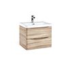 Scudo Bella 596mm x 450mm x 448mm Wall Mounted Vanity Unit - Sonoma Oak