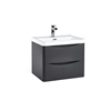 Scudo Bella 596mm x 450mm x 448mm Wall Mounted Vanity Unit - Matt Grey