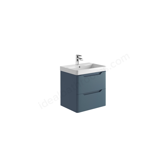 Scudo Ella 570mm X 550mm X 444mm Wall Mounted Vanity Unit - Blue ...