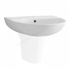 Scudo Deia / Belini 550mm x 460mm 1 Tap Hole Pedestal Basin - White