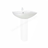 Scudo Porto 550mm x 450mm Pedestal Basin - White