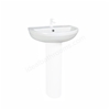 Scudo Spa 500mm x 420mm Pedestal Basin - White