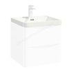 Scudo Bella 500mm x 450mm 1 Tap Hole Vanity Basin - White