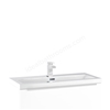 Scudo Muro 800mm x 350mm 1 Tap Hole Vanity Basin  -  White