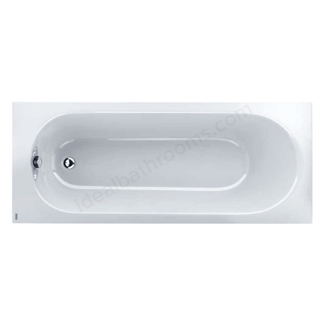 Twyford OPAL 1700x700mm Rectangular Bath; No Grips; 0 Tap holes; White