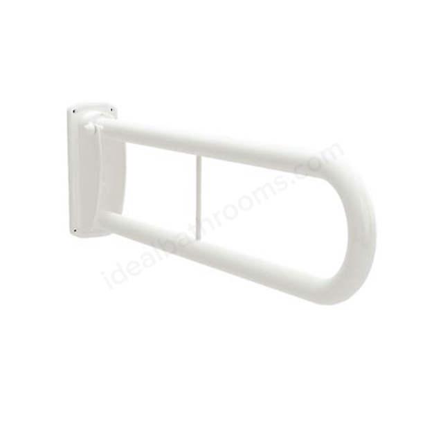 Bathex Essential 760mm Double Arm Hinged Support Rail - White