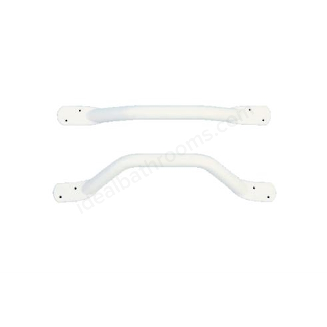 Bathex Essential 300mm Flat End Grab Rail - White