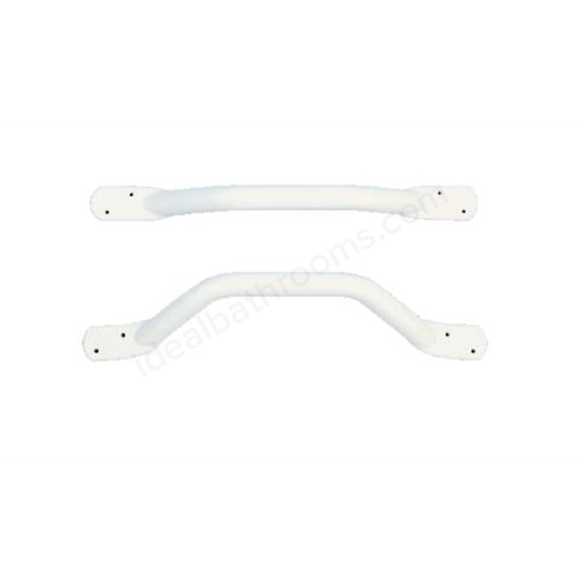 Bathex Essential 450mm Flat End Grab Rail - White