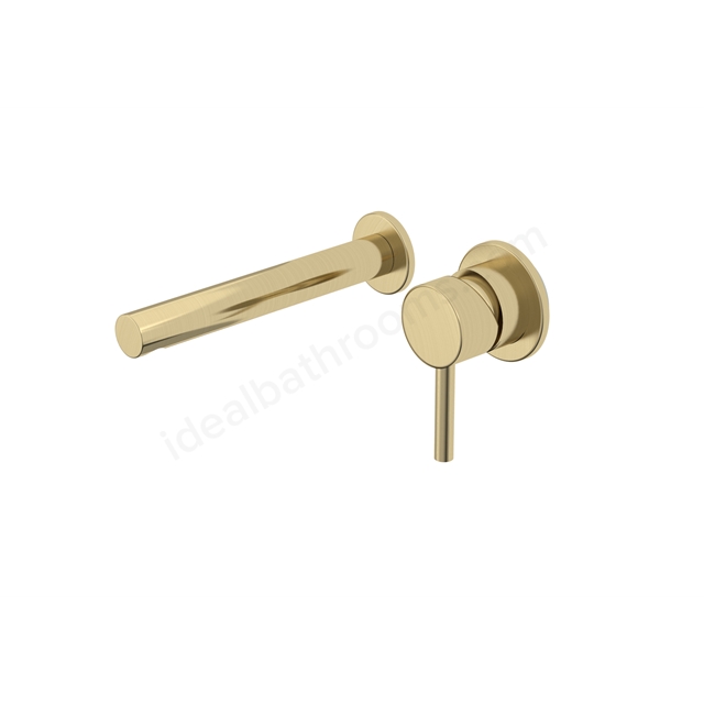 Tavistock Anthem Wall Mounted Basin Mixer Brushed Brass