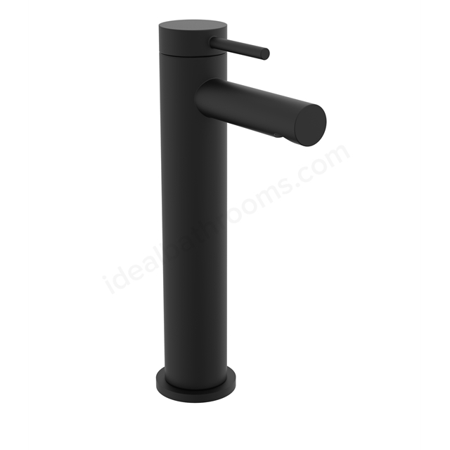 Tavistock Anthem Tall Basin Mixer  With Click Waste Black