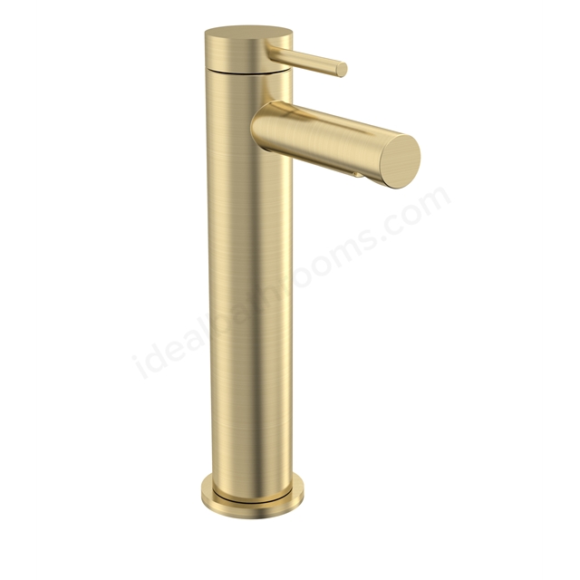 Tavistock Anthem Tall Basin Mixer  With Click Waste Brushed Brass