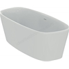 Atelier Dea 1800mm x 800mm freestanding double ended bath with clicker waste and integrated slotted overflow - White