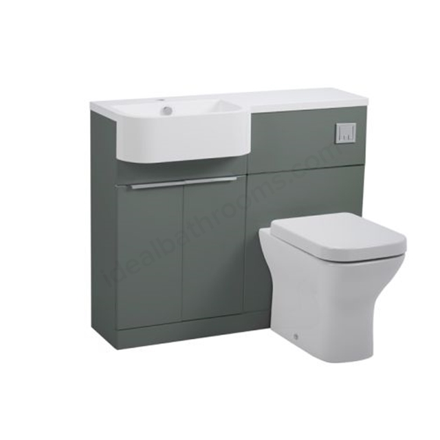 Tavistock * Match 1000 Left Hand Vanity Unit - Viridian Green