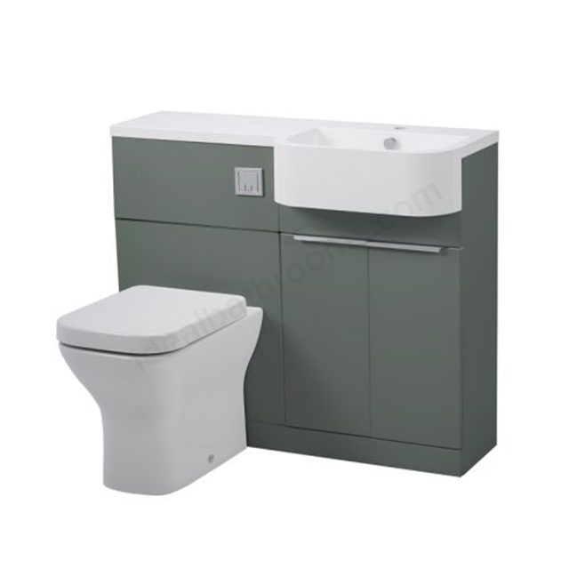 Tavistock * Match 1000 Right Hand Vanity Unit - Viridian Green