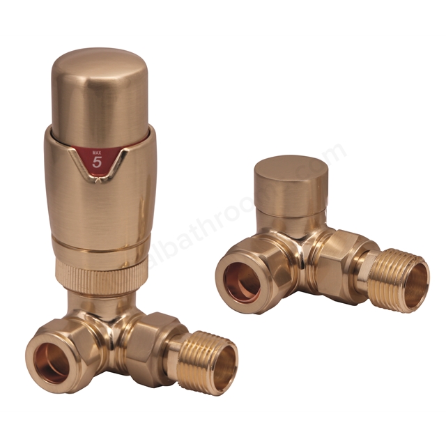 Scudo Designer Twin Pack TRV, Brushed Brass, Corner