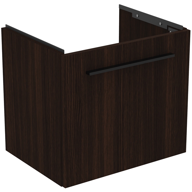 Ideal Standard i.life S 500mm Compact Wall Hung Vanity Unit; 1 Drawer - Coffee Oak