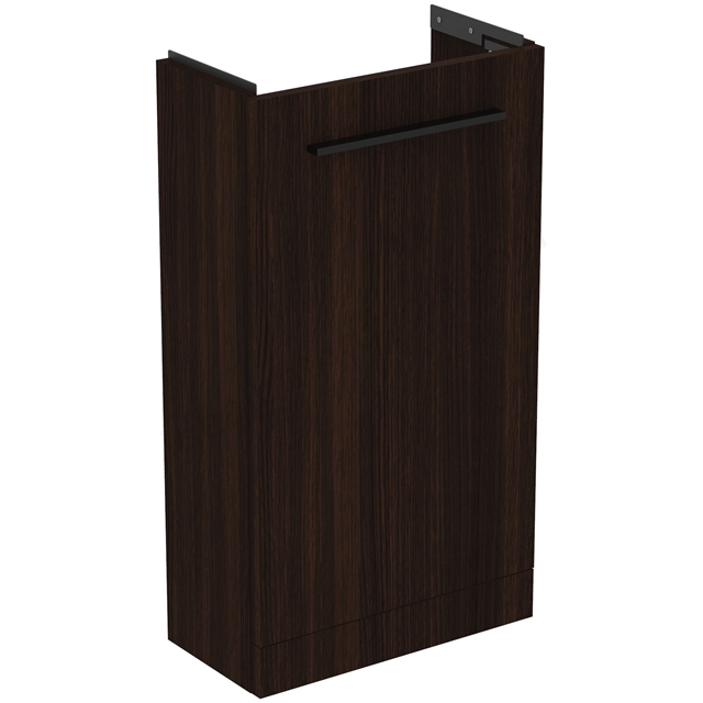 Ideal Standard i.life Floorstanding Guest Washbasin Unit with 1 Door - Coffee Oak