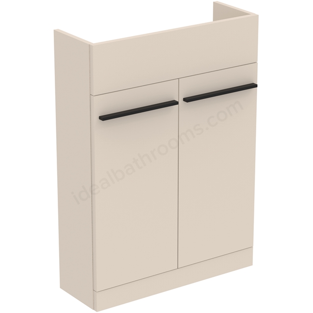 Ideal Standard i.life S 600mm Compact Semi Countertop Basin Unit with 2 Doors - Sand Beige