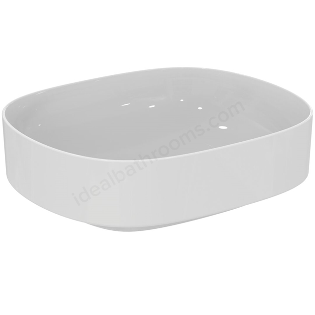 Atelier Linda X 45cm oval vessel washbasin without overflow; white