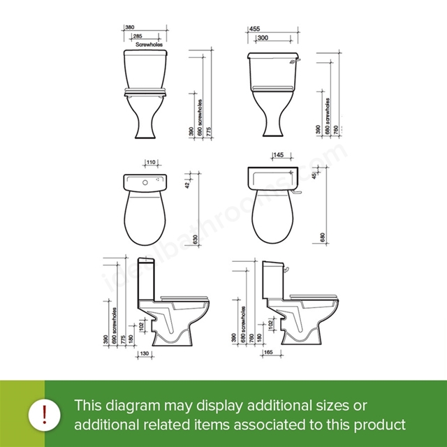 Twyford OPTION Close Coupled Cistern 6 4 Litre Dual Flush Ideal