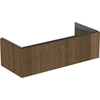 Atelier Conca 120cm wall hung vanity unit with 1 drawer; dark walnut