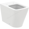 Atelier Blend Cube back to wall wc bowl with horizontal outlet; silk white