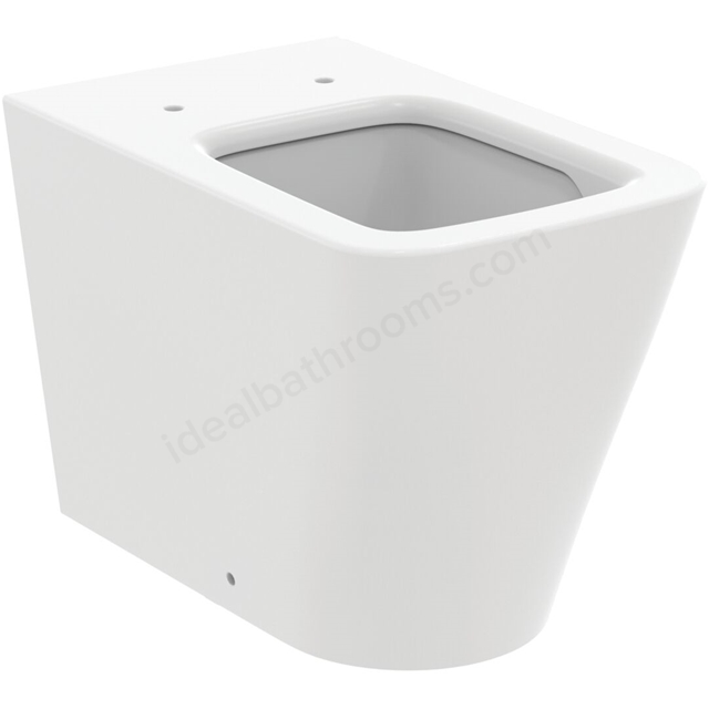 Atelier Blend Cube back to wall wc bowl with horizontal outlet; silk white